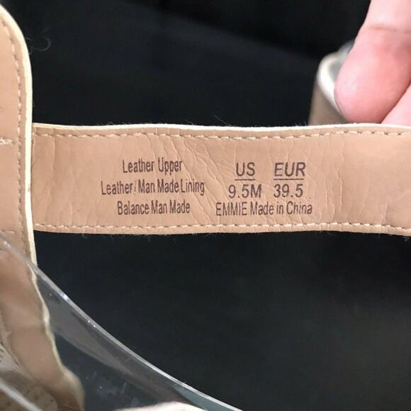 Sam Edelman Leather Peep Toe Emmie Sandals Women's Size 9.5 High Heel Sandals - Picture 9 of 11